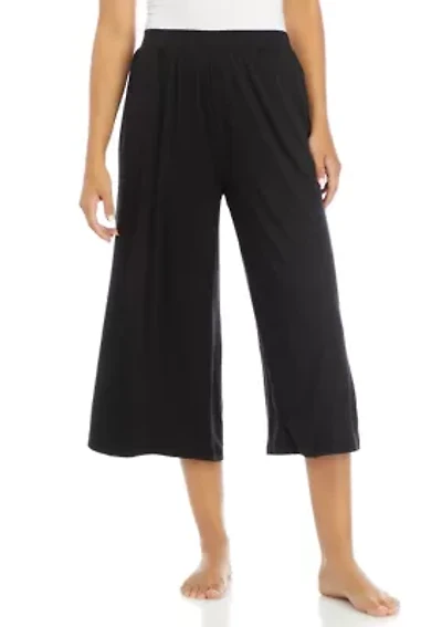 Wide Leg Capri Pajama Pants