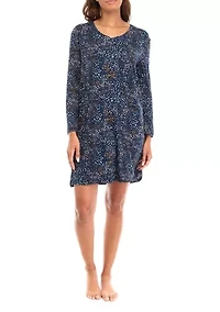 3/4 Sleeve Printed Nightgown