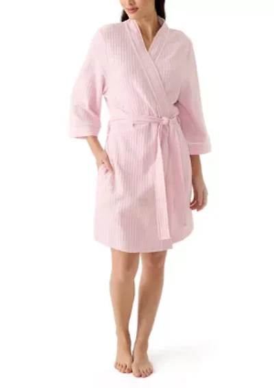 Waffle Knit Wrap Robe