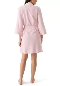 Waffle Knit Wrap Robe