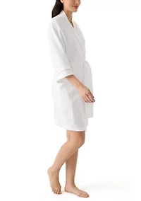 Waffle Knit Wrap Robe