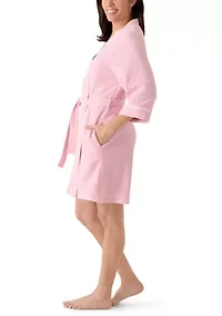 Waffle Knit Wrap Robe