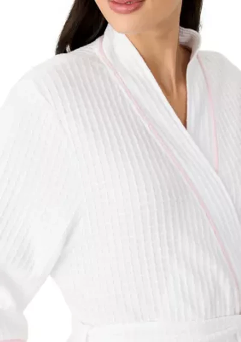 Waffle Knit Wrap Robe