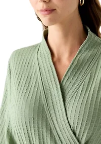 Waffle Knit Wrap Robe
