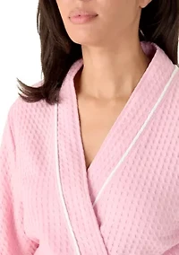 Waffle Knit Wrap Robe