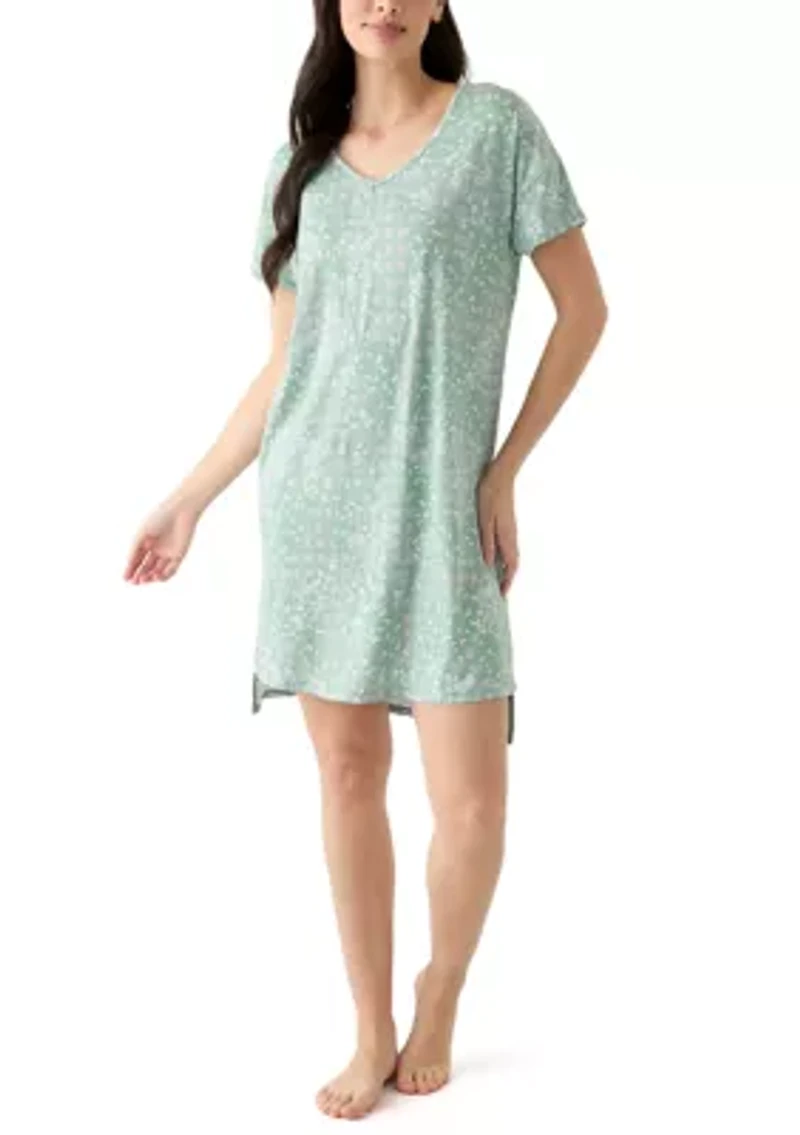 Short Sleeve Printed Sleepshirt