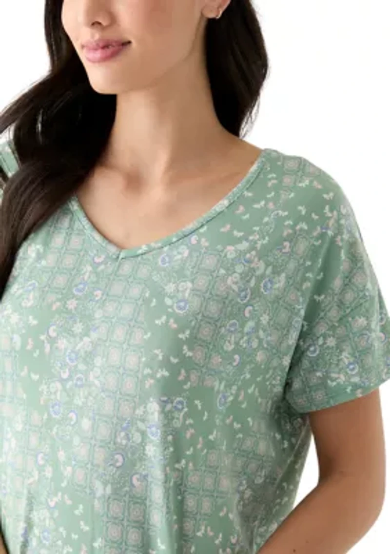 Short Sleeve Printed Sleepshirt