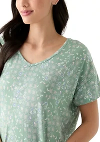 Short Sleeve Printed Sleepshirt