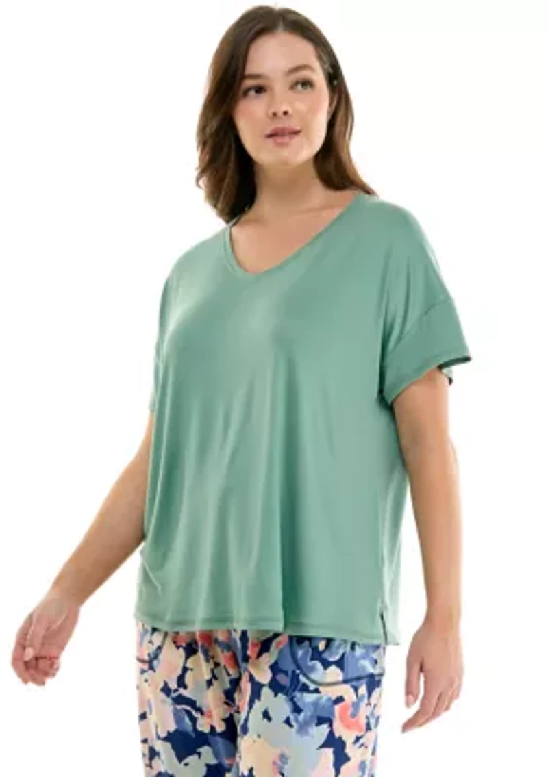 Plus Short Sleeve Lush Luxe Sleep T-Shirt