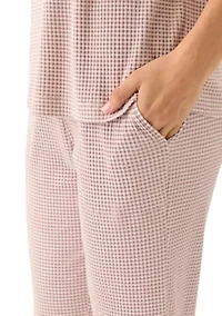 Women's Short Sleeve Flare Pants Set