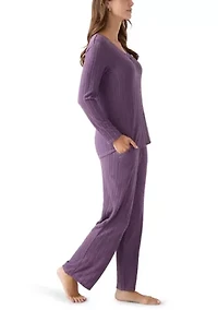 Ribbed Henley Pajama Set