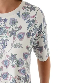 Women's Short Sleeve Top and Flare Pant Sleep Set