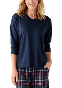 Women's Long Sleeve V-Neck Table Top