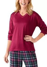 Women's Long Sleeve V-Neck Table Top