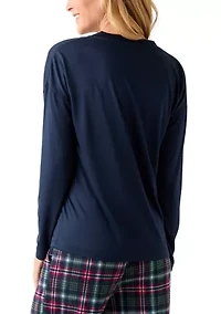 Women's Long Sleeve V-Neck Table Top