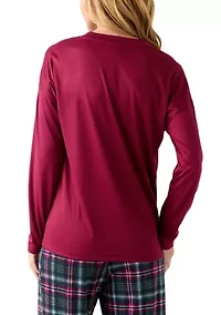 Women's Long Sleeve V-Neck Table Top