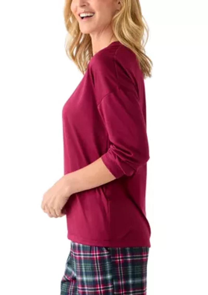 Women's Long Sleeve V-Neck Table Top