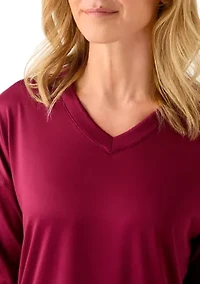 Women's Long Sleeve V-Neck Table Top