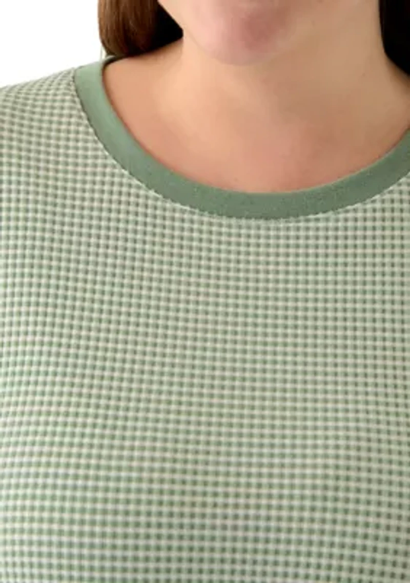 Plus Short Sleeve Flare Pant Pajama Set