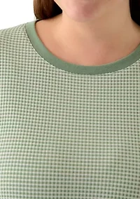 Plus Short Sleeve Flare Pant Pajama Set