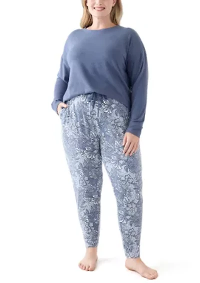 Plus Knit Folded Pajama Set