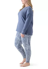 Plus Knit Folded Pajama Set