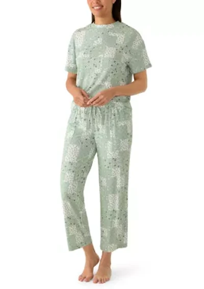 Women's Mother's Day Boxy T-Shirt and Cropped Pants Sleep Set