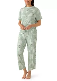 Women's Mother's Day Boxy T-Shirt and Cropped Pants Sleep Set