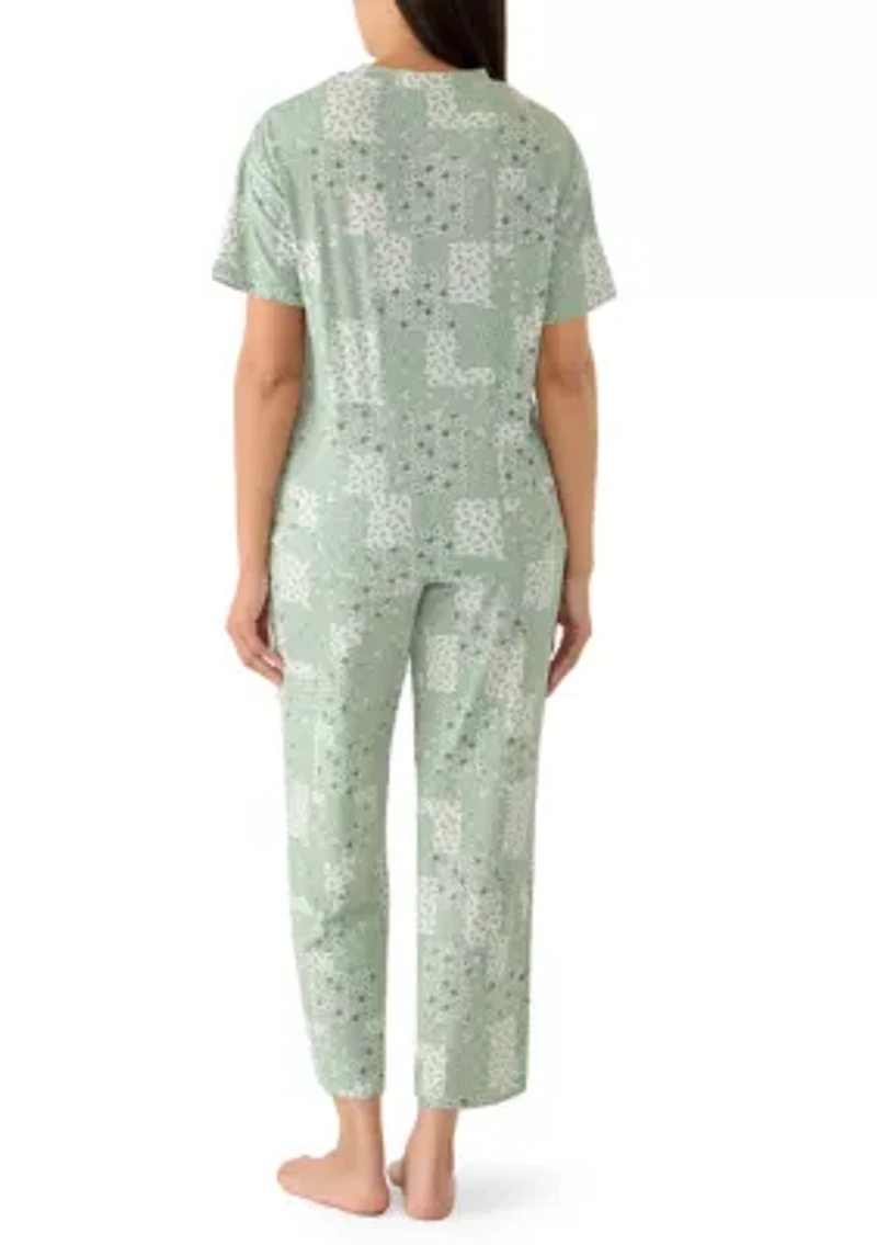 Women's Mother's Day Boxy T-Shirt and Cropped Pants Sleep Set