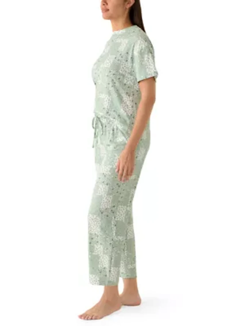 Women's Mother's Day Boxy T-Shirt and Cropped Pants Sleep Set