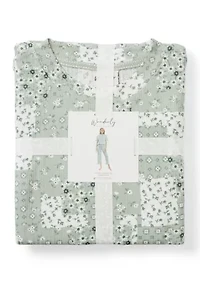 Women's Mother's Day Boxy T-Shirt and Cropped Pants Sleep Set