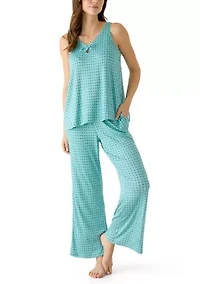 Women's Sleeveless Tie Front Pants Set