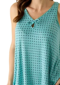 Women's Sleeveless Tie Front Pants Set