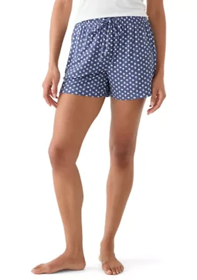 Women's Ribbed Boxer Sleep Shorts