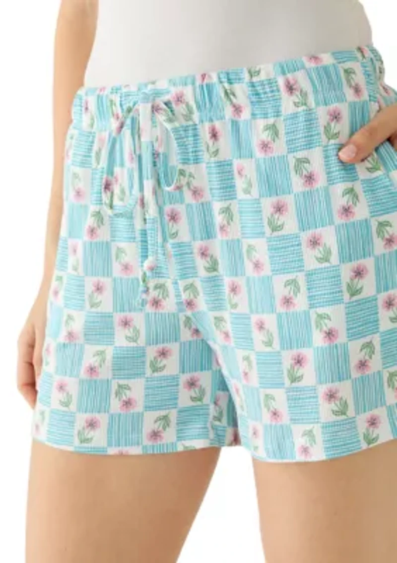 Women's Ribbed Boxer Sleep Shorts