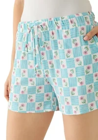 Women's Ribbed Boxer Sleep Shorts