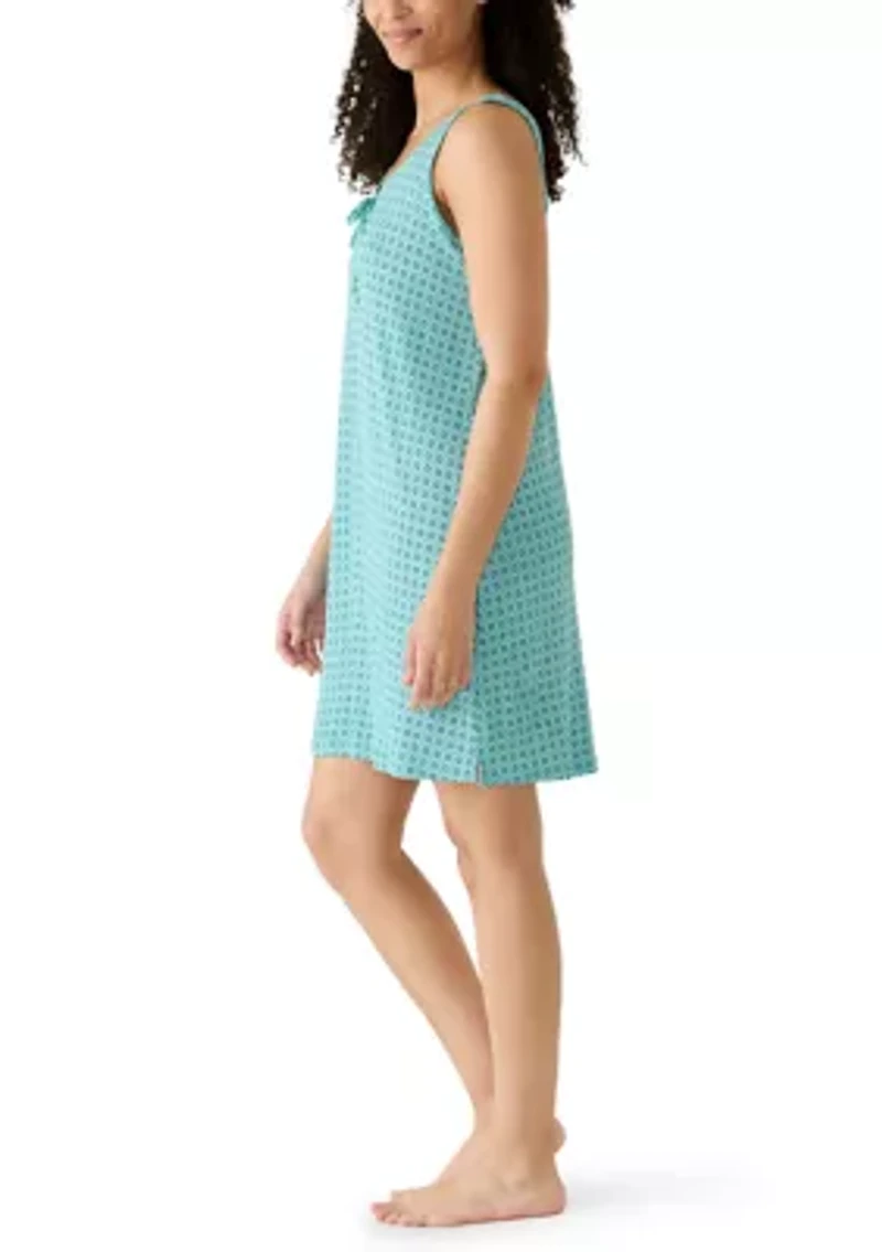 Sleeveless Tie Front Chemise