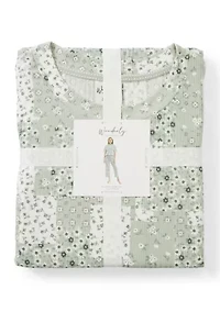 Plus Mom Day Boxy T-Shirt and Cropped Pants Set