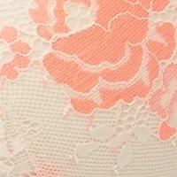 Cross Dye Lace Push Up Plunge Underwire Bra