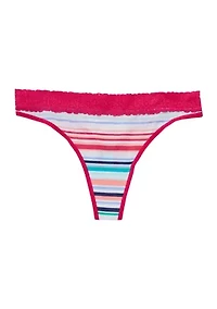 Lace Microfiber Thong