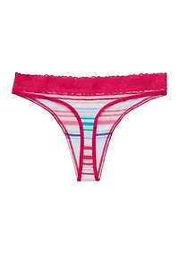 Lace Microfiber Thong