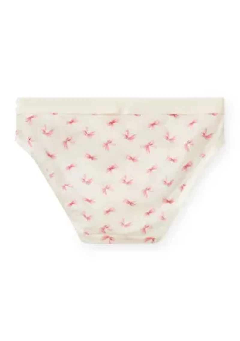 Shinetastic Mesh Bikini Panties