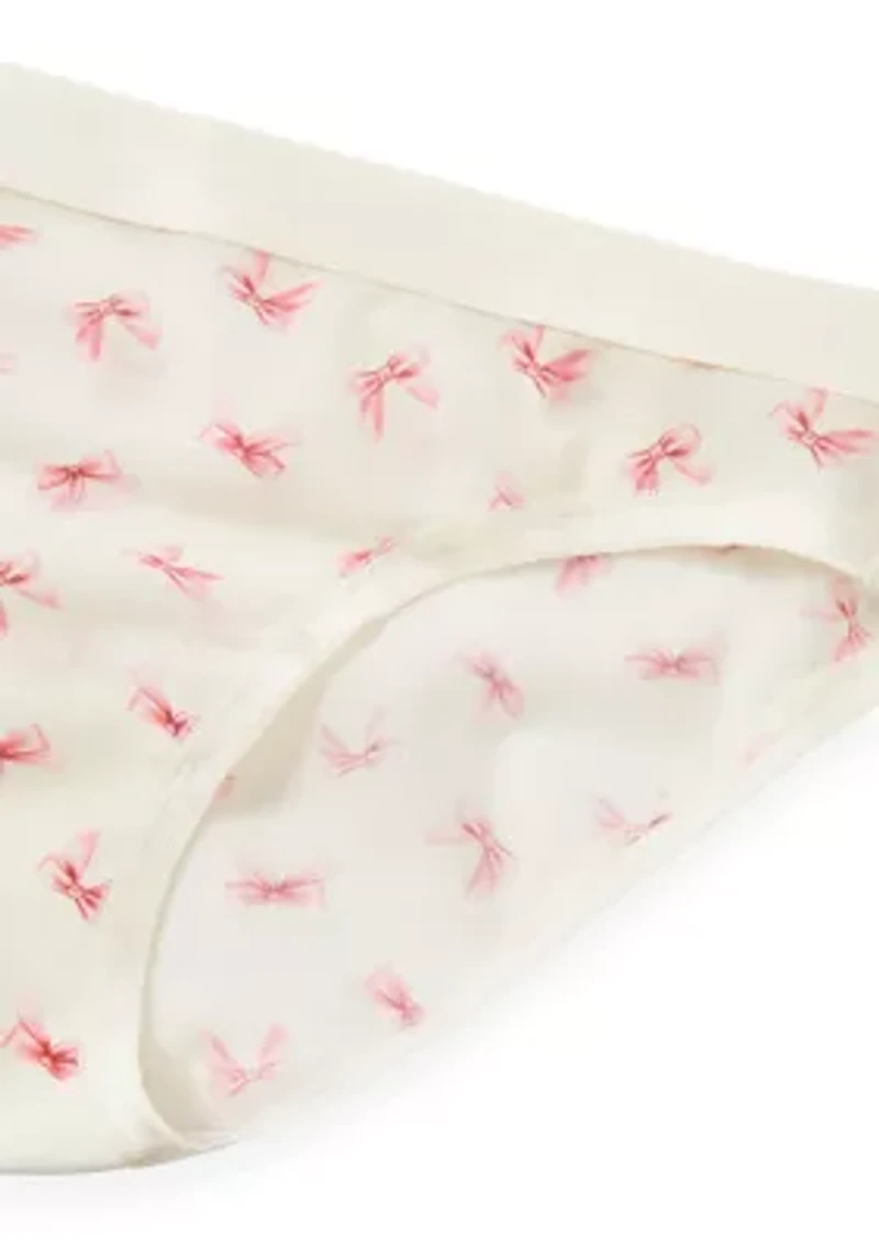 Shinetastic Mesh Bikini Panties