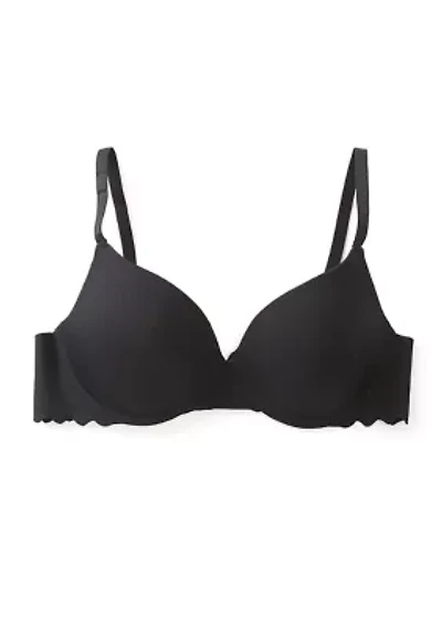 Scalloped Edge Push Up Demi Bra