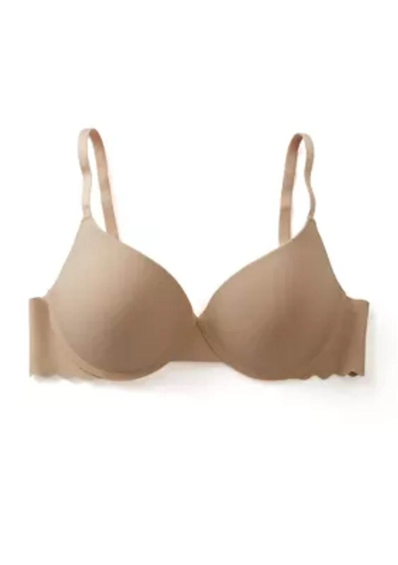 Scalloped Edge Push Up Demi Bra