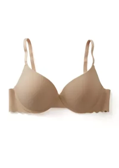 Scalloped Edge Push Up Demi Bra