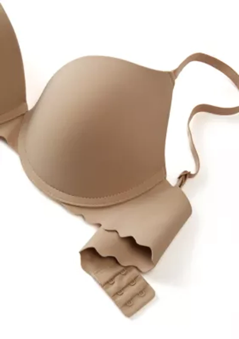 Scalloped Edge Push Up Demi Bra