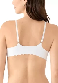 Lace Scallop Edge Front Close Push Up Bra
