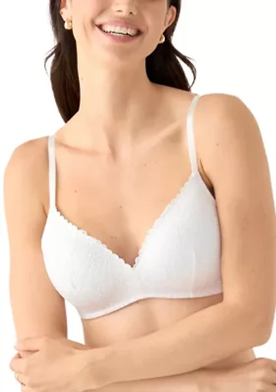 Lace Scalloped Edge Lift Wire Free Bra