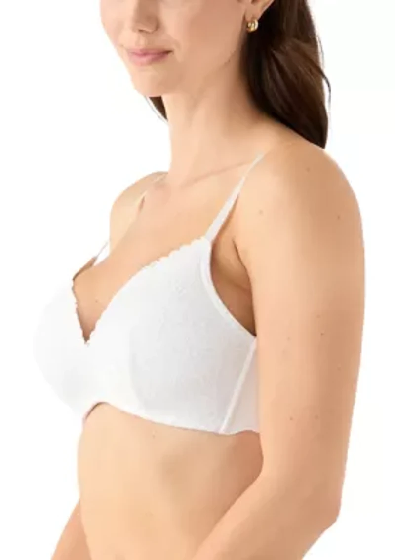 Lace Scalloped Edge Lift Wire Free Bra